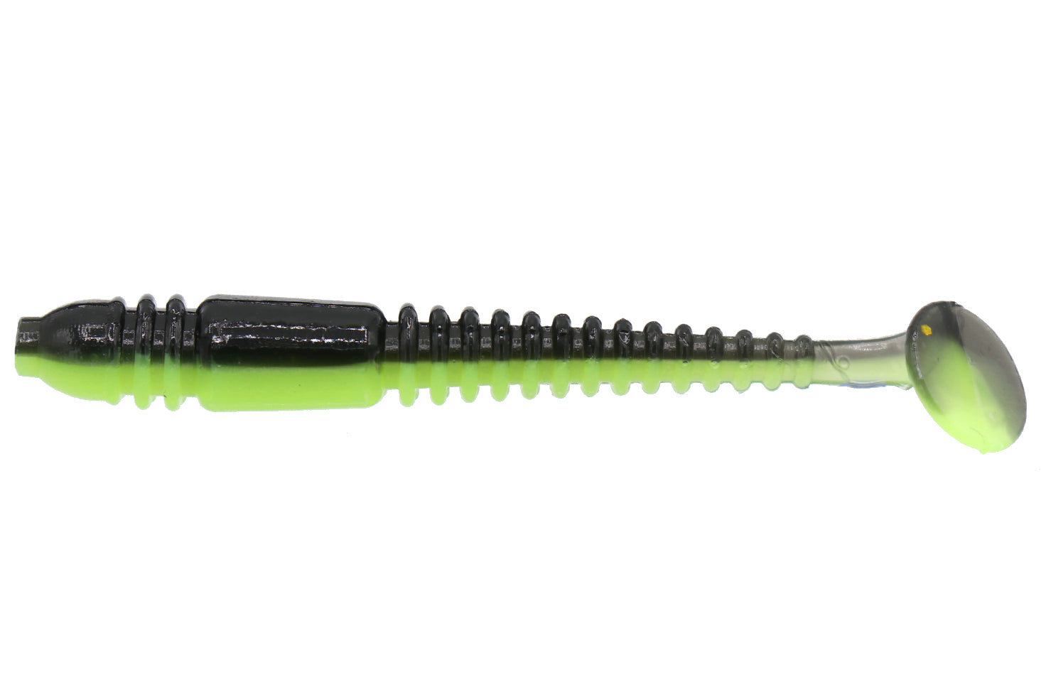 Eurotackle B-Vibe 2" Black Hi-Viz Swimbait Best Ultralight and finesse swimbait lure for Crappie, Trout, Bass, Bluegill, Perch, Walleye in Lakes and Rivers